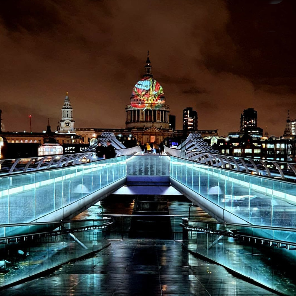 William Blake displayed on St. Paul's Cathedral.