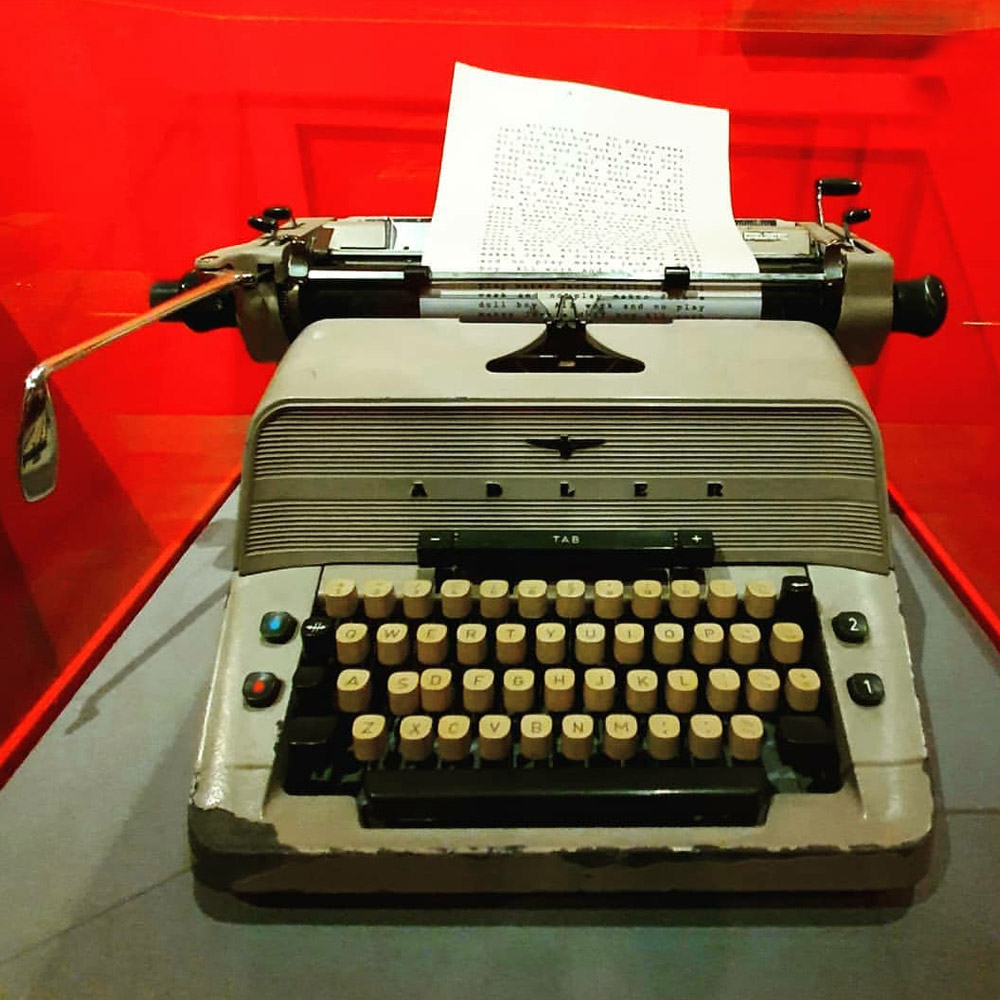 The typewriter from Stanley Kubrick's The Shining.