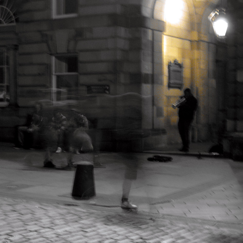 Edinburgh Festival at night.